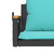 Swing Bench with Cushions Black 24.8"x24.4"x15.7" Poly Rattan A949-368178
