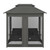 Outdoor Convertible Swing Bench with Canopy Anthracite 86.6"x63"x94.5" Steel A949-45073