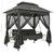 Outdoor Convertible Swing Bench with Canopy Anthracite 86.6"x63"x94.5" Steel A949-45073