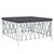Patio Footstool with Cushion White Woven Fabric A949-364140