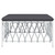 Patio Footstool with Cushion White Woven Fabric A949-364140