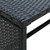 4 Piece Patio Lounge Set with Cushions Poly Rattan Black A949-46390