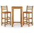 3 Piece Patio Bar Set Solid Wood Acacia A949-3154390