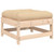 Patio Footstool with Cushion Solid Wood Pine A949-825555