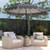 10 Feet Solar Patio Umbrella with 24 LED Lights-Gray - Color: Gray D681-NP12427GR