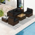 7 Pieces Outdoor Furniture Set with 32 Inch Fire Pit Table and Propane Tank Cover-Black - Color: Bl D681-NP10261CF+HW68691ADK+