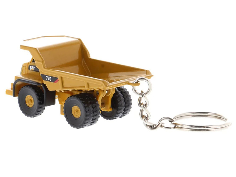 CAT Caterpillar 770 Off-Highway Truck Keychain Yellow Diecast Model by Diecast Masters F977-85985