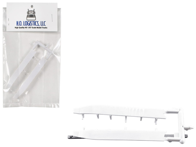 Trailer Wind Skirts for 53' Dry Vans White 1/87 (HO) Plastic Model Car by HO Logistics F977-HL-53093