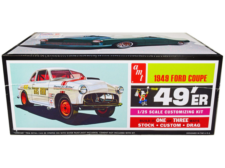 Skill 2 Model Kit 1949 Ford Coupe "The 49'er" 3-in-1 Kit 1/25 Scale Model by AMT F977-AMT1359
