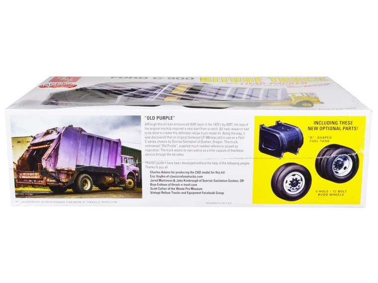 Skill 3 Model Kit Ford C-900 GarWood Refuse Garbage Truck with Load-Packer 1/25 Scale Model by AMT F977-AMT1247