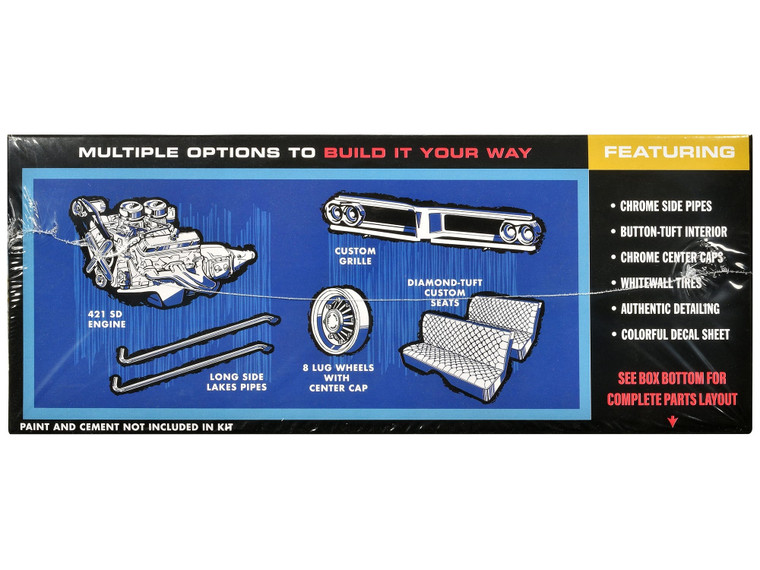 Skill 2 Model Kit 1962 Pontiac Catalina Super Stock 3-in-1 Kit 1/25 Scale Model by AMT F977-AMT1392
