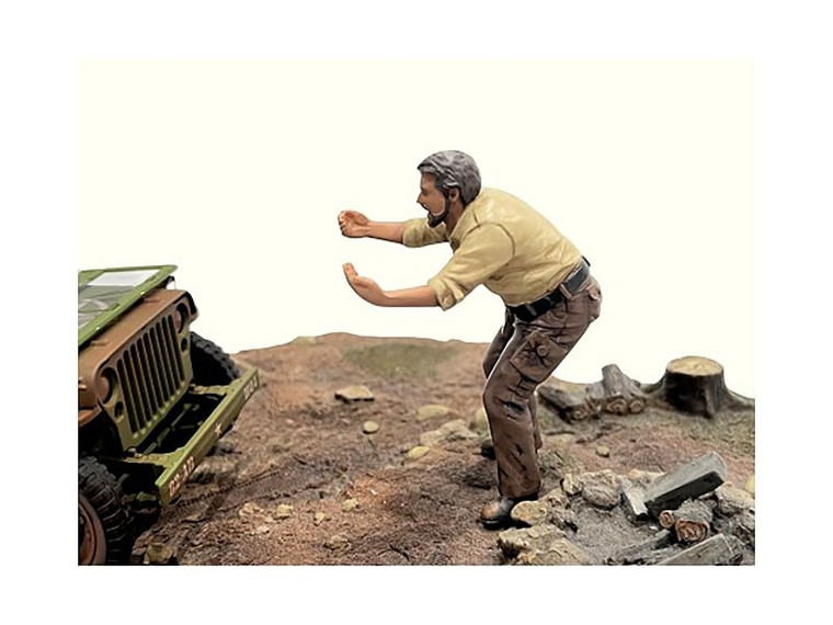 "4X4 Mechanic" Figure 6 for 1/18 Scale Models by American Diorama F977-AD18016