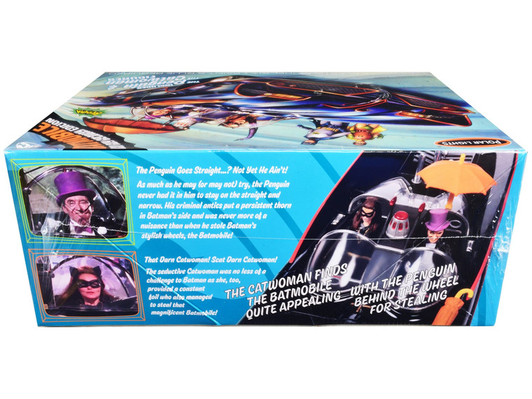 Skill 2 Model Kit 1966 Batmobile "Bad Guy Getaway Edition" with Penguin and Catwoman Figures "Batma F977-POL998