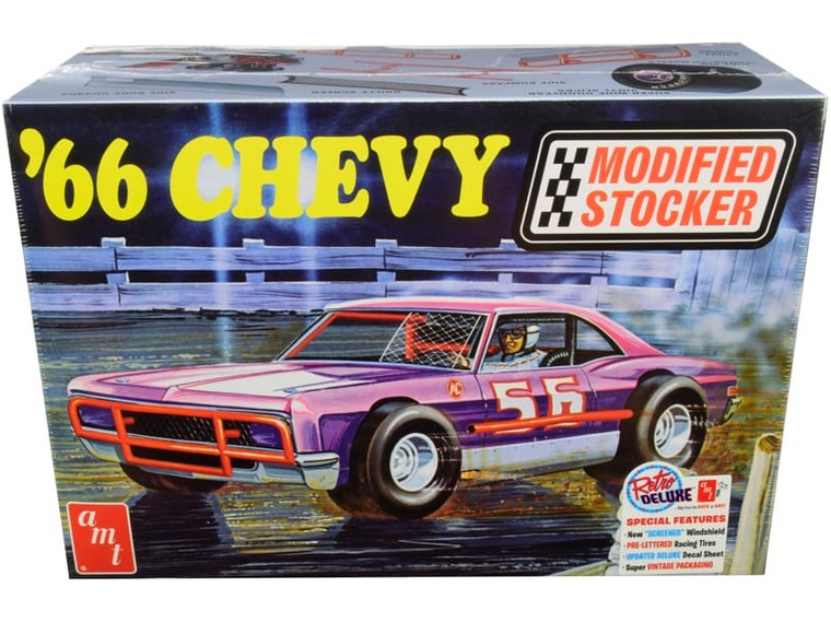 Skill 2 Model Kit 1966 Chevrolet Impala Modified Stocker 1/25 Scale Model by AMT F977-AMT1183