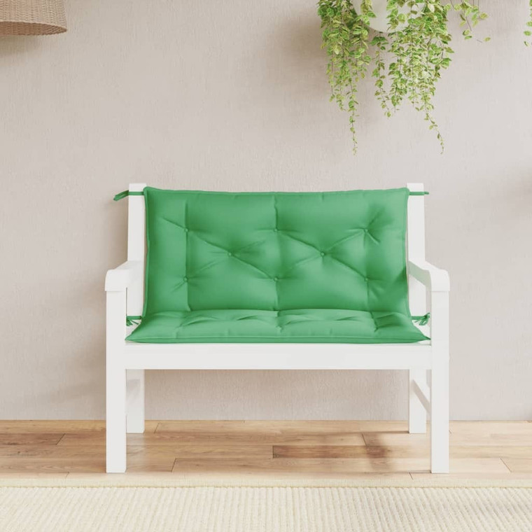 Garden Bench Cushions 2pcs Green 39.4"x19.7"x2.8" Oxford Fabric A949-361664