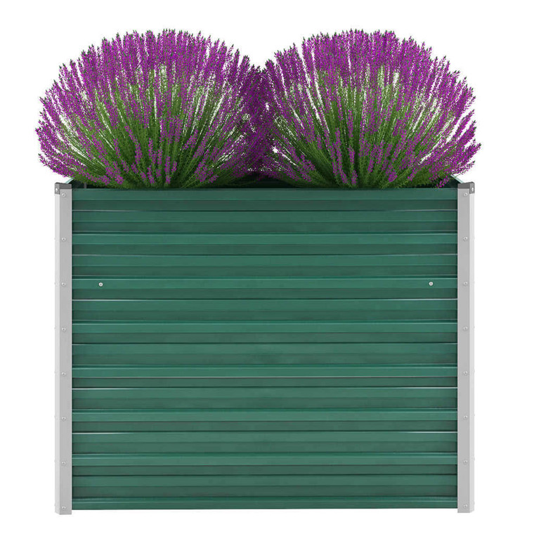 Garden Raised Bed Galvanized Steel 39.4"x15.7"x31.3" Green A949-44853