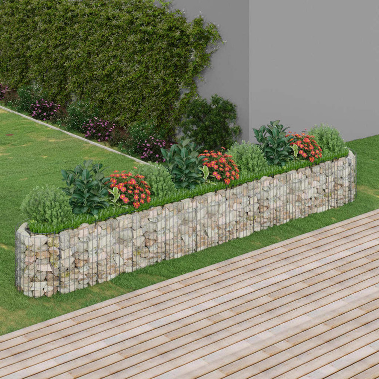 Gabion Raised Bed Galvanized Iron 157.5"x19.7"x19.7 A949-152028