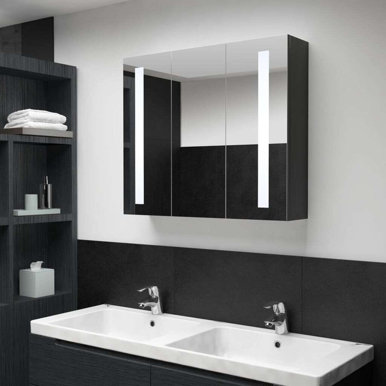 LED Bathroom Mirror Cabinet 35"x5.5"x24.4 A949-325544
