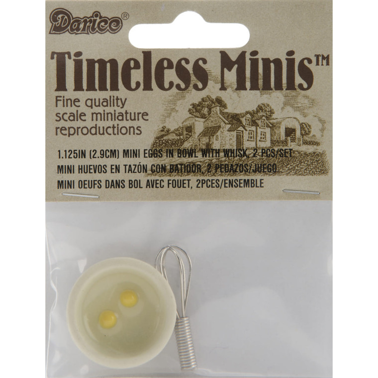 Timeless Miniatures Eggs In Bowl and Whisk N274-FC016486791