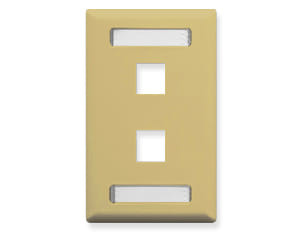 Faceplate id 1-gang 2-port ivory C403-TDICC-IC107S02IV