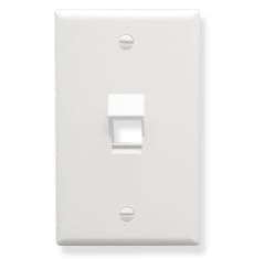 Faceplate angled 1-gang 1-port white C403-TDICC-IC107DA1WH