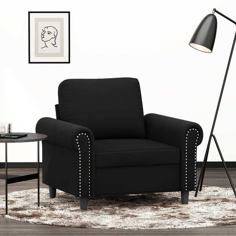 Sofa Chair Black 23.6" Velvet A949-359514