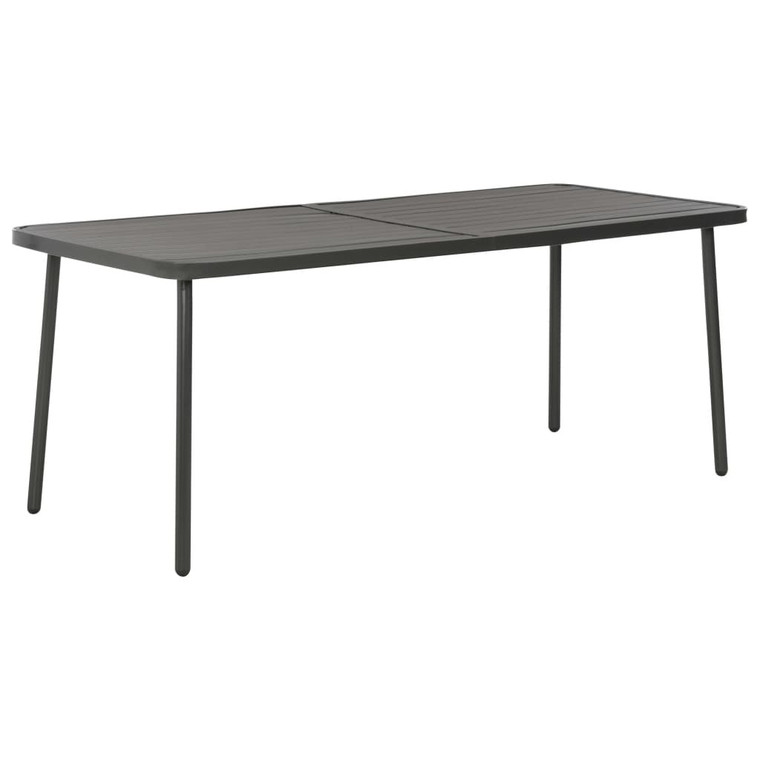 Patio Table Dark Gray 70.9"x32.7"x28.3" Steel A949-46632