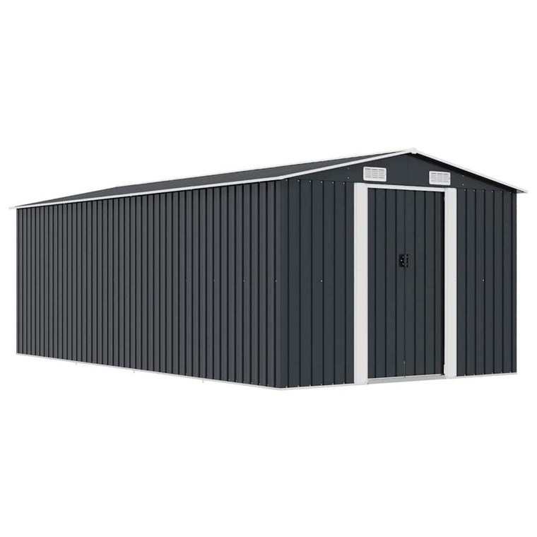 Garden Shed 101.2"x192.5"x71.3" Metal Anthracite A949-143350