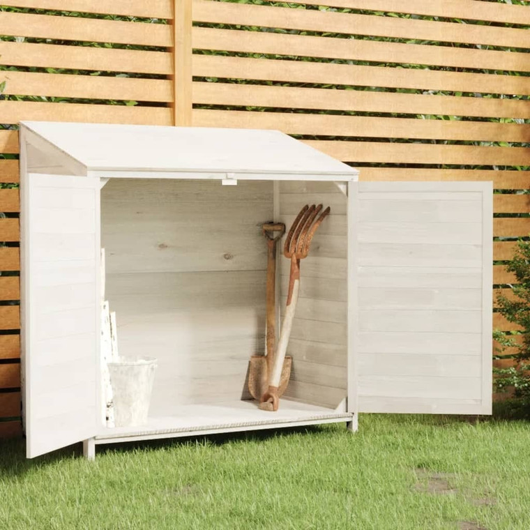 Garden Shed White 40.2"x20.5"x44.1" Solid Wood Fir A949-152183