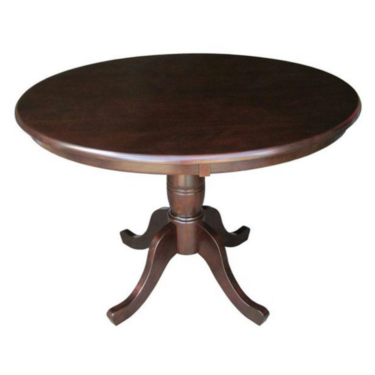 Round 36-inch Solid Wood Kitchen Dining Table in Rich Mocha Q280-RMOCDT5684821