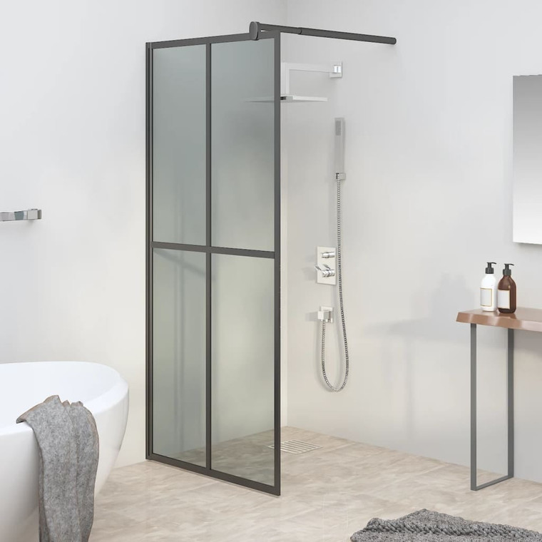  Walk-in Shower Screen 31.5"x76.8" Dark Tempered Glass A949-151884
