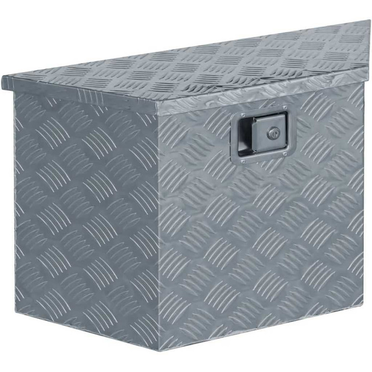  Aluminum Box 27.6"x9.4"x16.5" Trapezoid Silver A949-142942