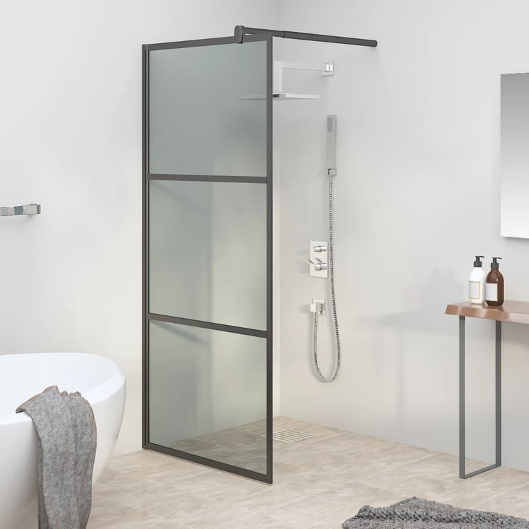  Walk-in Shower Wall 31.5"x76.8" Dark ESG Glass Black A949-151889
