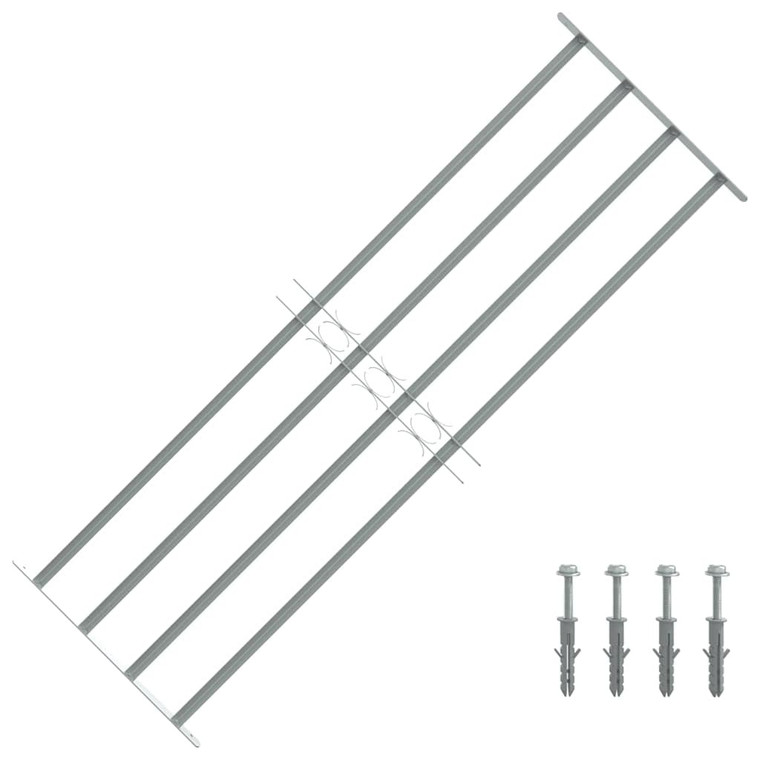  Adjustable Security Grille for Windows with 4 Crossbars 39.4"-59.1 A949-141387
