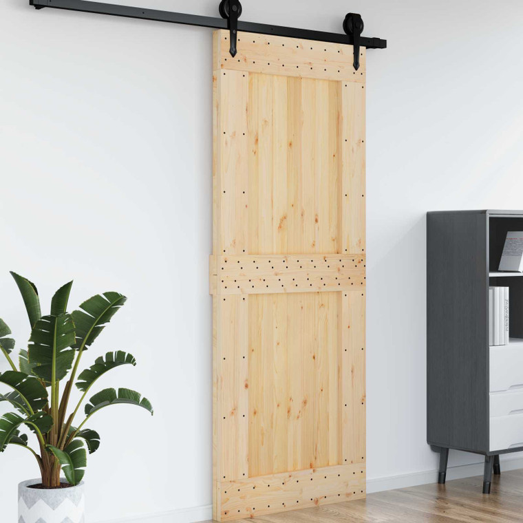  Plain Door NARVIK 35.4 x 82.7 in Solid Pine Wood (Untreated) A949-42047091