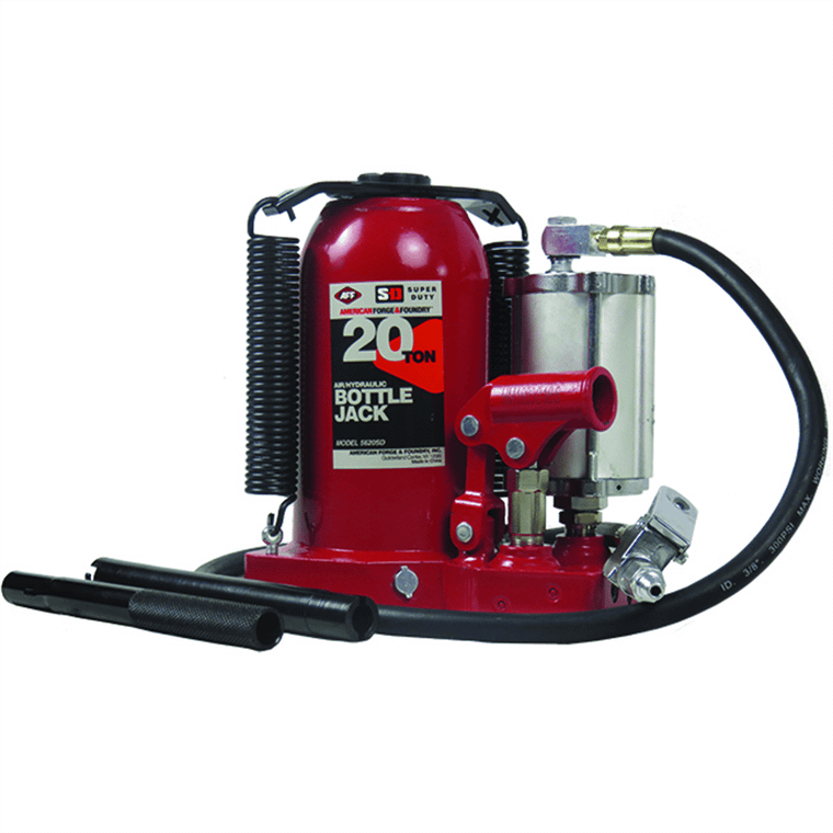 American Forge & Foundry Bottle Jack - 20 Ton Capacity - Air/Manual - SUPER DUTY T398-INT5620SD