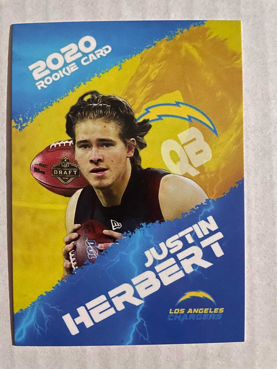 Justin Herbert 2020 Limited Edition NFL Draft Rookie Card - Los Angeles Chargers X584-HjlAODTuJcCh
