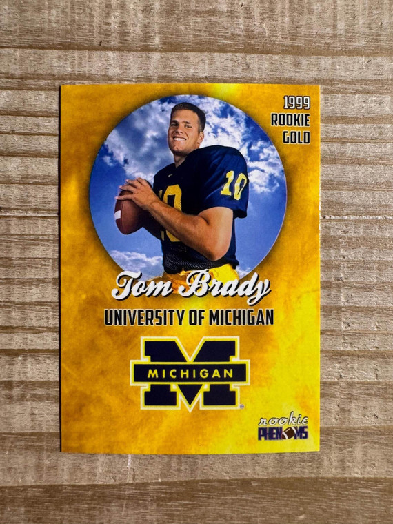 Tom Brady 1999 Gold Rookie College Football Card - Michigan Wolverines X584-v3ablxcAbbE8