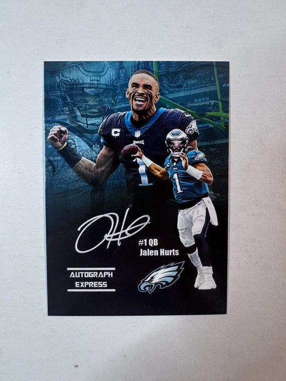 Jalen Hurts 2020 Rookie Autograph Express Facsimile Auto Promo Card Philadelphia Eagles X584-v9XVyIPl5lXo