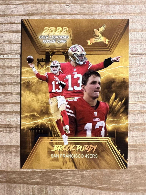 Brock Purdy 2022 Gold Lightning Rookie Card (Yellow) - San Francisco 49ers X584-HeeTYtK3w2Zo