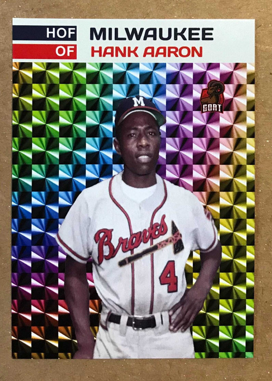 Hank Aaron Hall of Fame #44 Commemorative Baseball Card 1 of 1000 X584-KnEEhAjrLFSF
