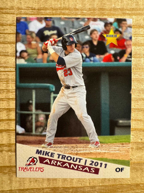 Mike Trout 2011 Minor League Arkansas Travelers Star Rookie Card X584-dKTOwL0P1rgU