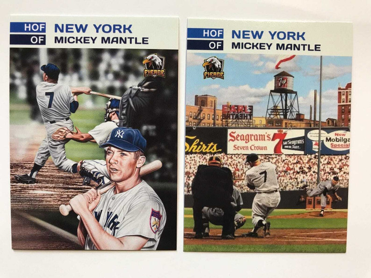 Mickey Mantle Lot of 2 Fierce Hall of Fame Baseball Cards 1 of 1000 X584-sGwbWJGidm59