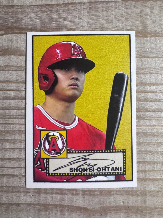 Shohei Ohtani #15 "1952 Style" Autograph Facsimile Baseball Card Los Angeles Angels X584-QtzHrwfw4pk7