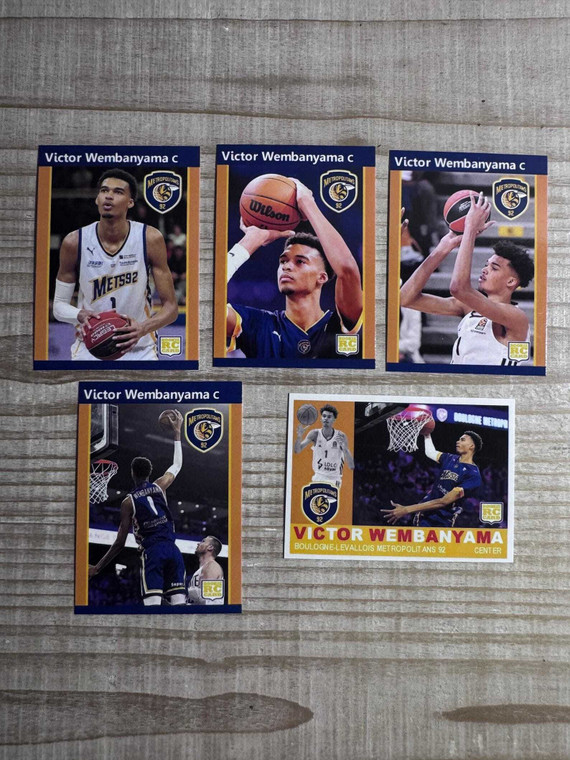 Victor Wembanyama lot of 5 2022 Metropolitans 92 RC Rookie Cards X584-61iGBT3KT66l