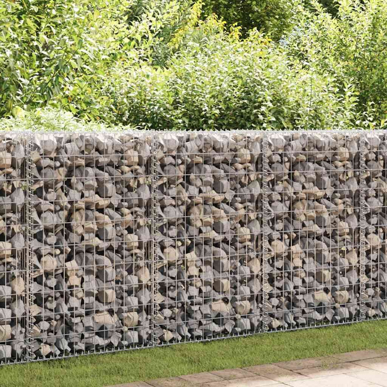  Gabion Wall with Covers Galvanized Steel 31.5"x7.87"x39.4 A949-143577