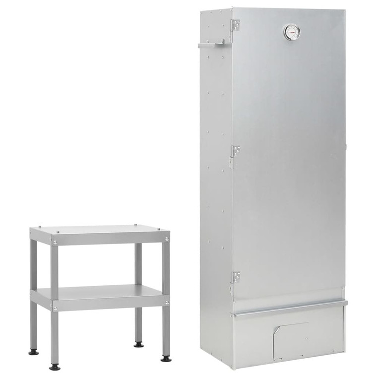  BBQ Oven Smoker with Table Galvanized Steel A949-3187617