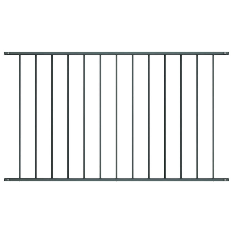  Fence Panel Powder-coated Steel 5.4 ft x 3.3 ft Anthracite A949-145222