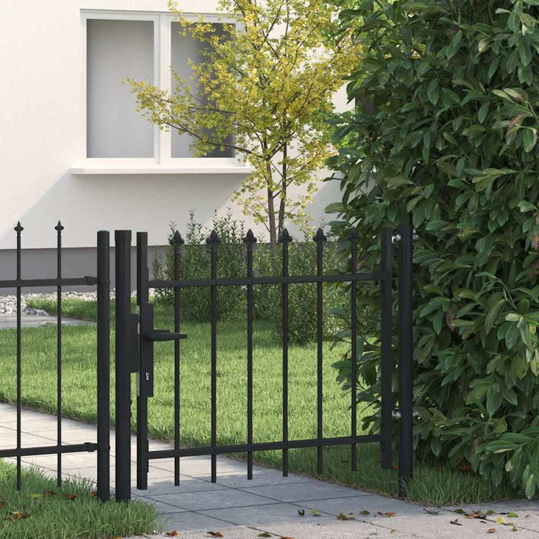  Door Fence Gate with Spear Top 39.4"x29.5 A949-144358