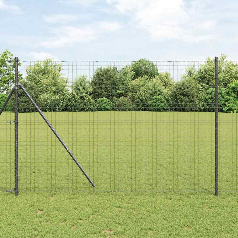  Euro Fence 5.25 x 32.81 ft PVC-coated iron Grey A949-42004481